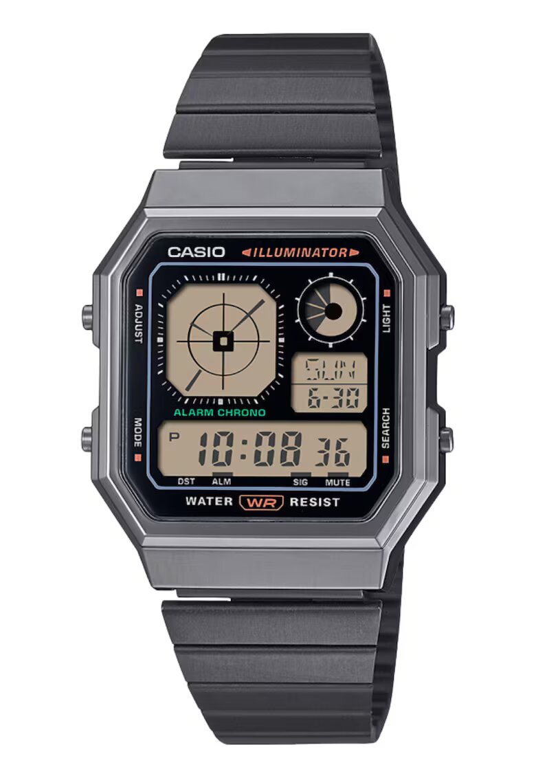 Casio Мъжки часовник Vintage A130WEGG-1AEF - черен - кварцов - водоустойчив до 30 м