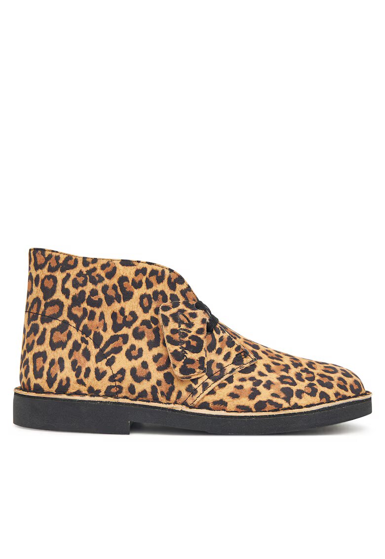 Clarks Дамски боти - Leopard Suede - естествена кожа - многоцветни