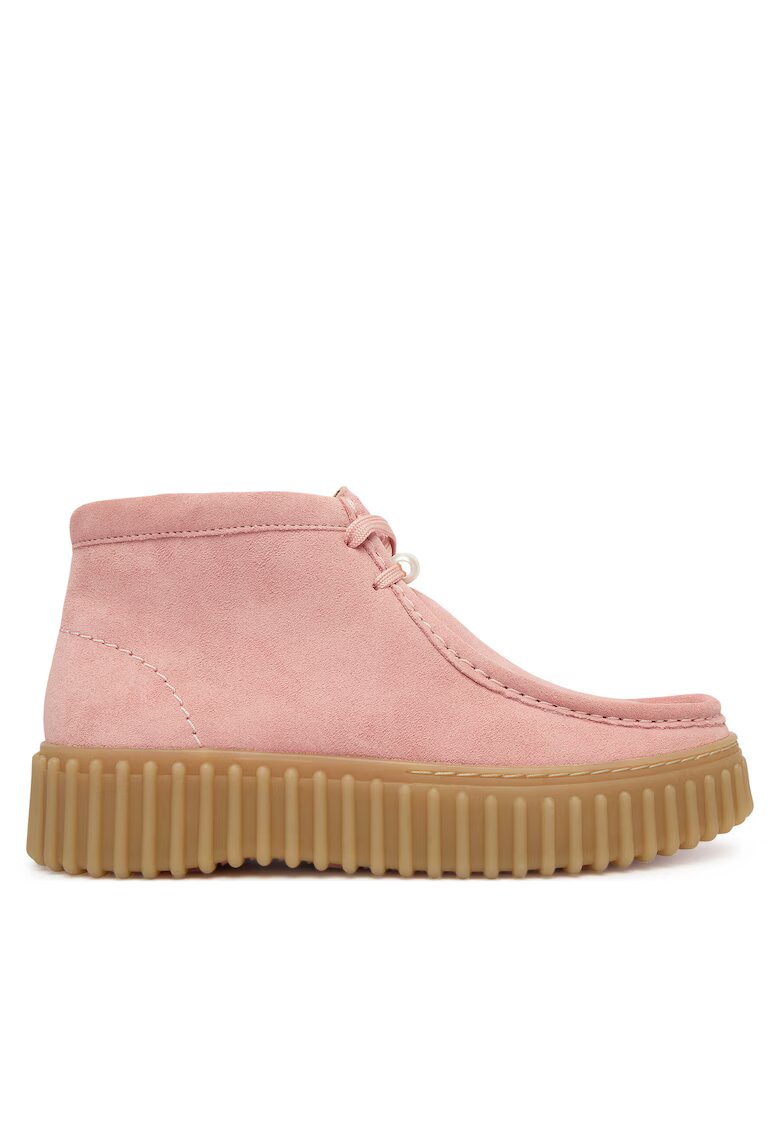 Clarks Дамски боти Torhill Moss - Dusty Rose - естествена кожа