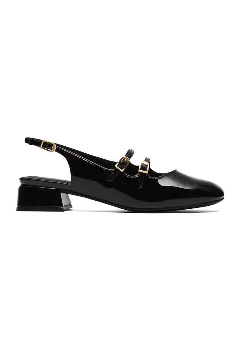 Clarks Кожени лачени пантофки Daiss тип Mary Janes с отворена пета