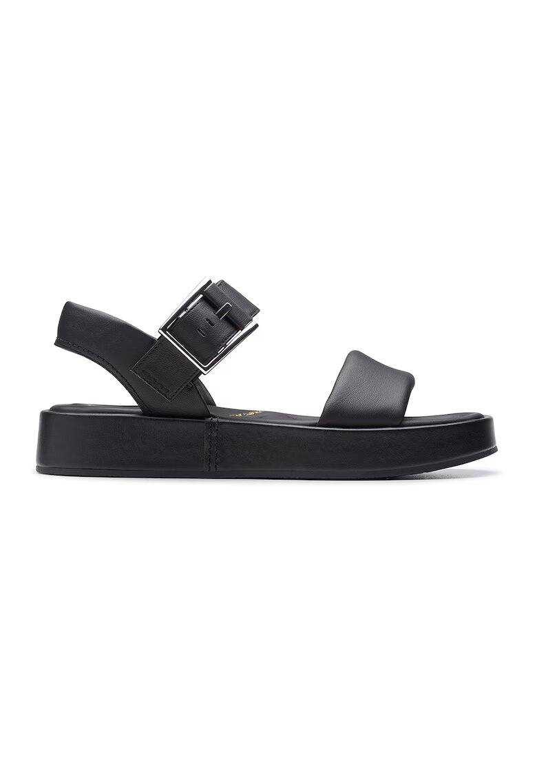 Clarks Кожени сандали с равна платформа