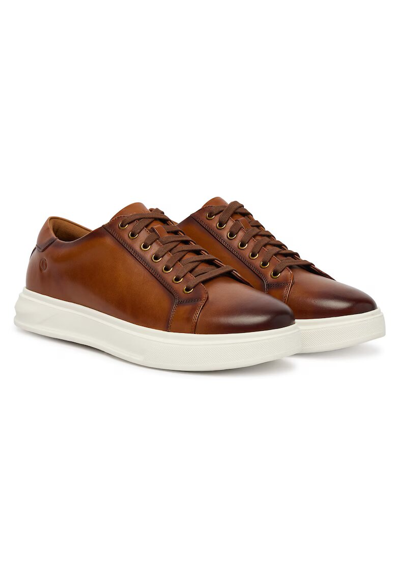 Clarks Мъжки кецове - естествена кожа - кафяви - синтетичен материал