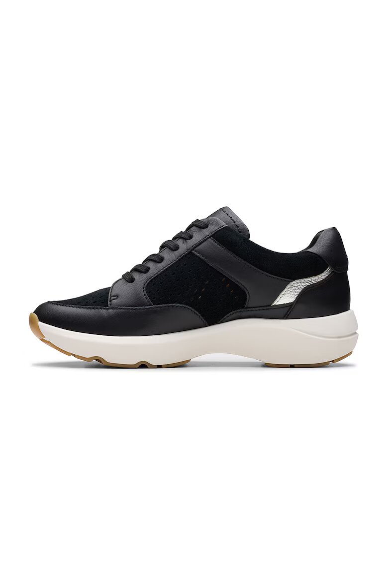 Clarks Полускосени спортни обувки с кожа