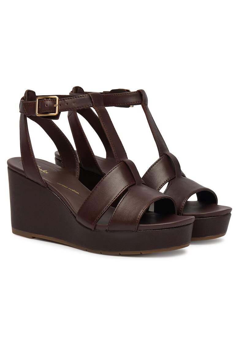 Clarks Сандали кафяви естествена кожа