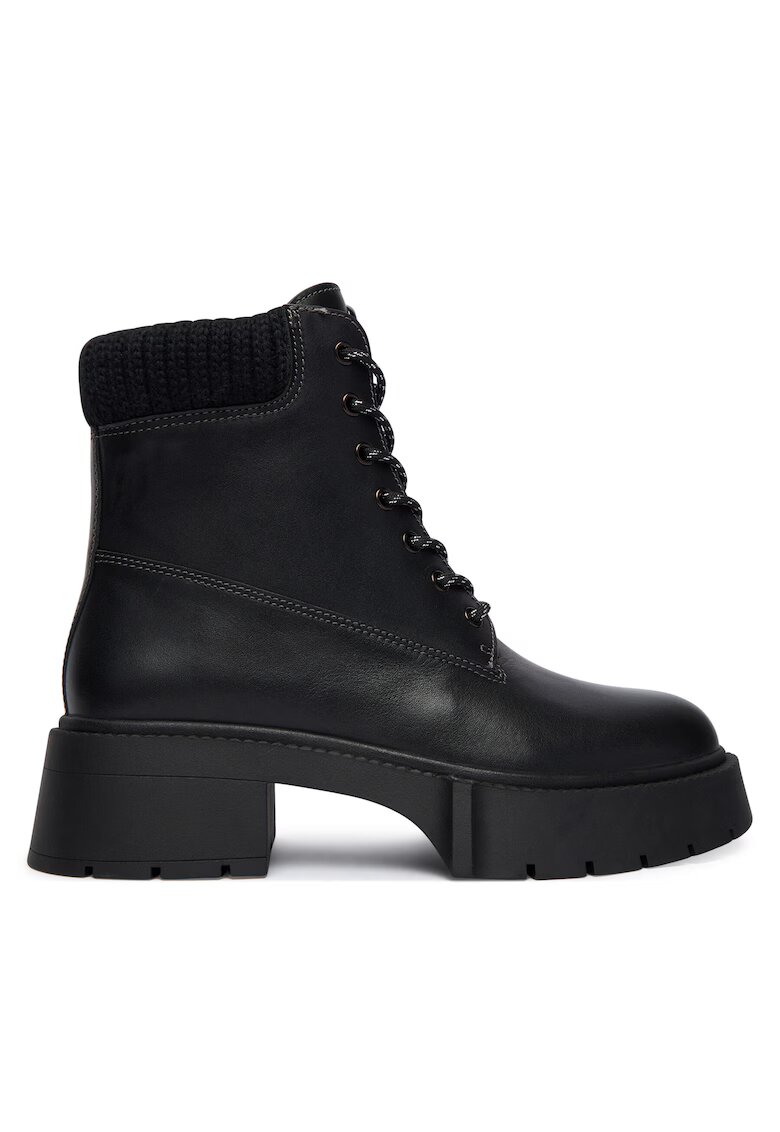 Coach Дамски ботуши Black Leah Platform - естествена кожа