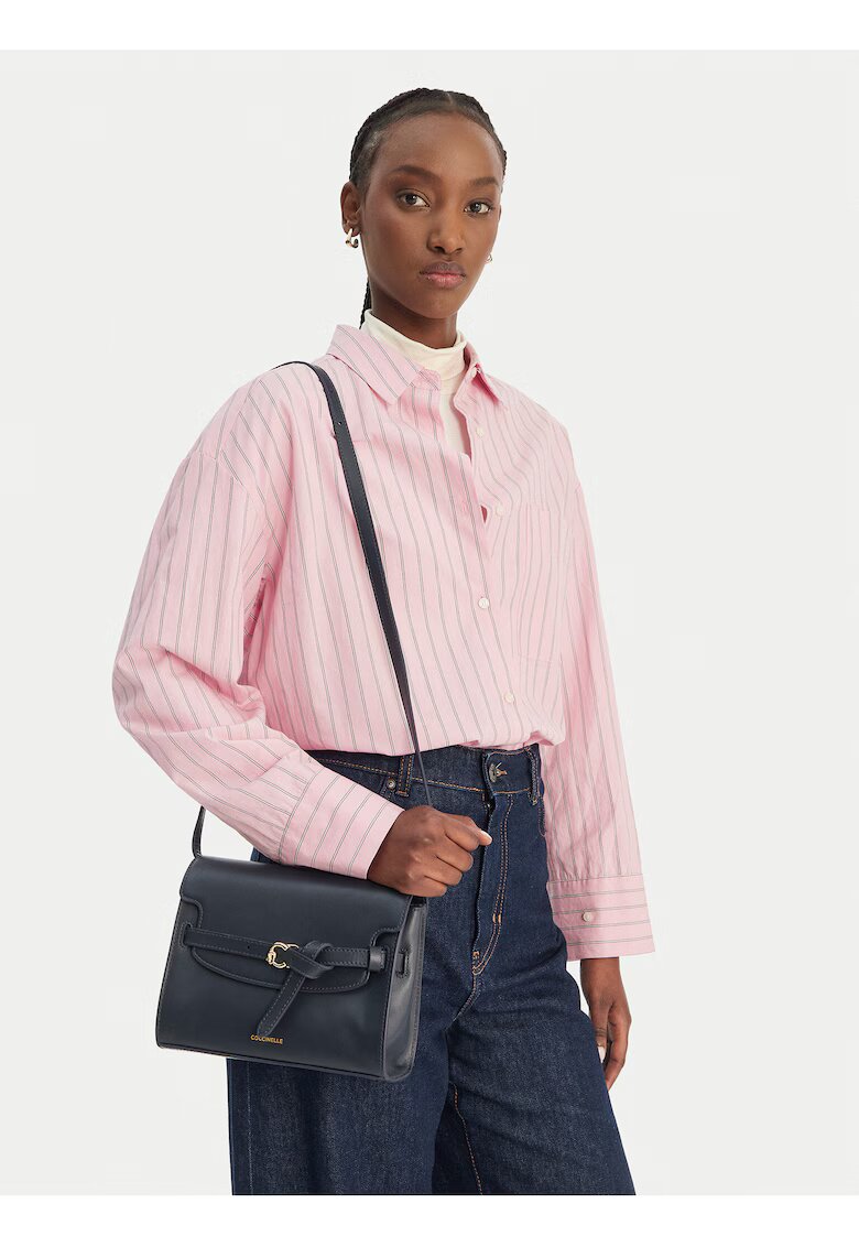 Coccinelle Чанта естествена кожа - синя - One Size INTL - комплект с подвижна презрамка