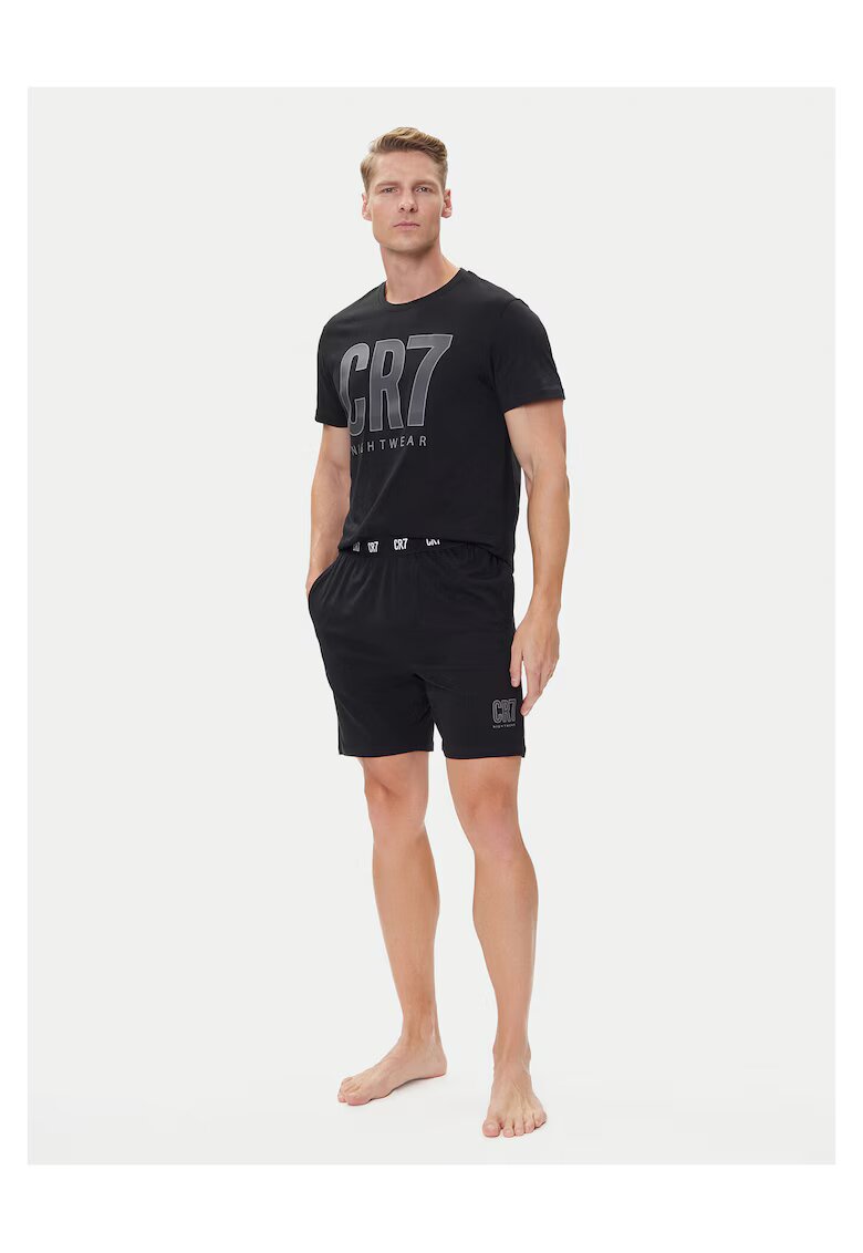 CR7 Underwear Мъжка пижама Cristiano Ronaldo Cr7 - черна
