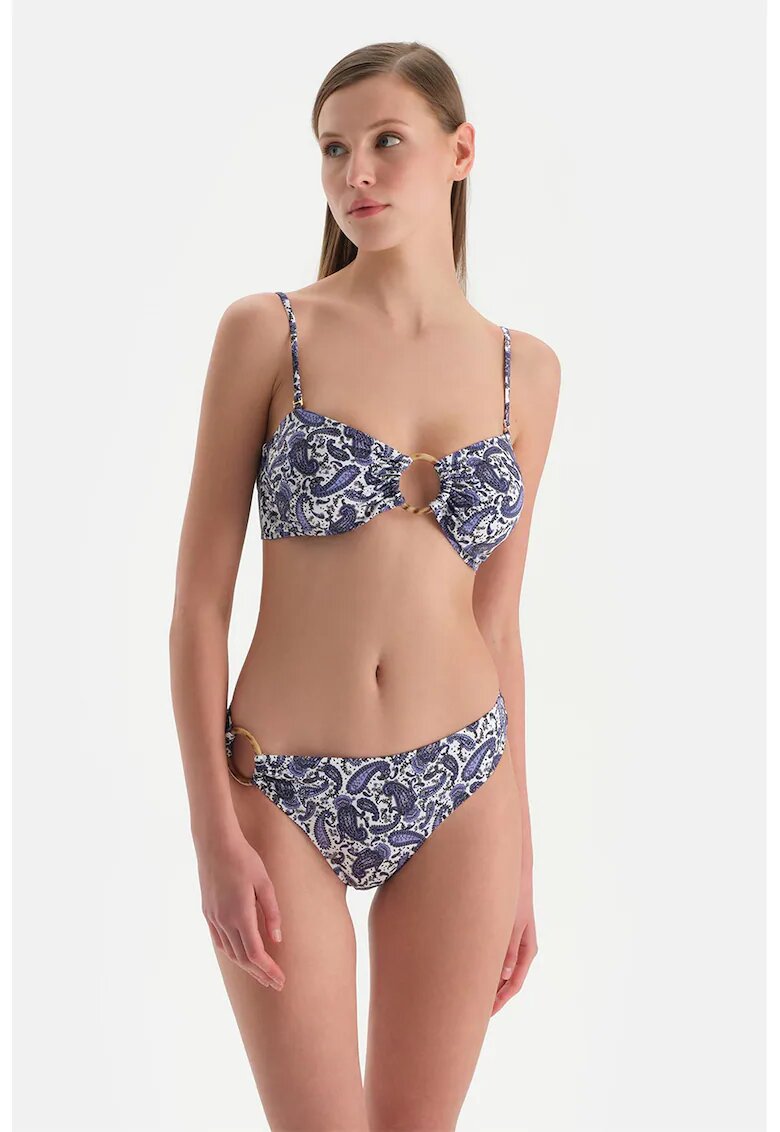 DAGI Горен бански с принт - Бял/Виолетов
