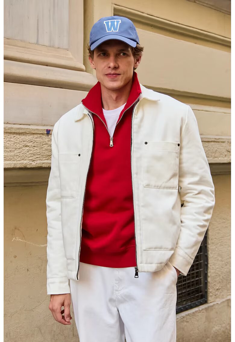 Danger Мъжко яке бяло памук regular fit