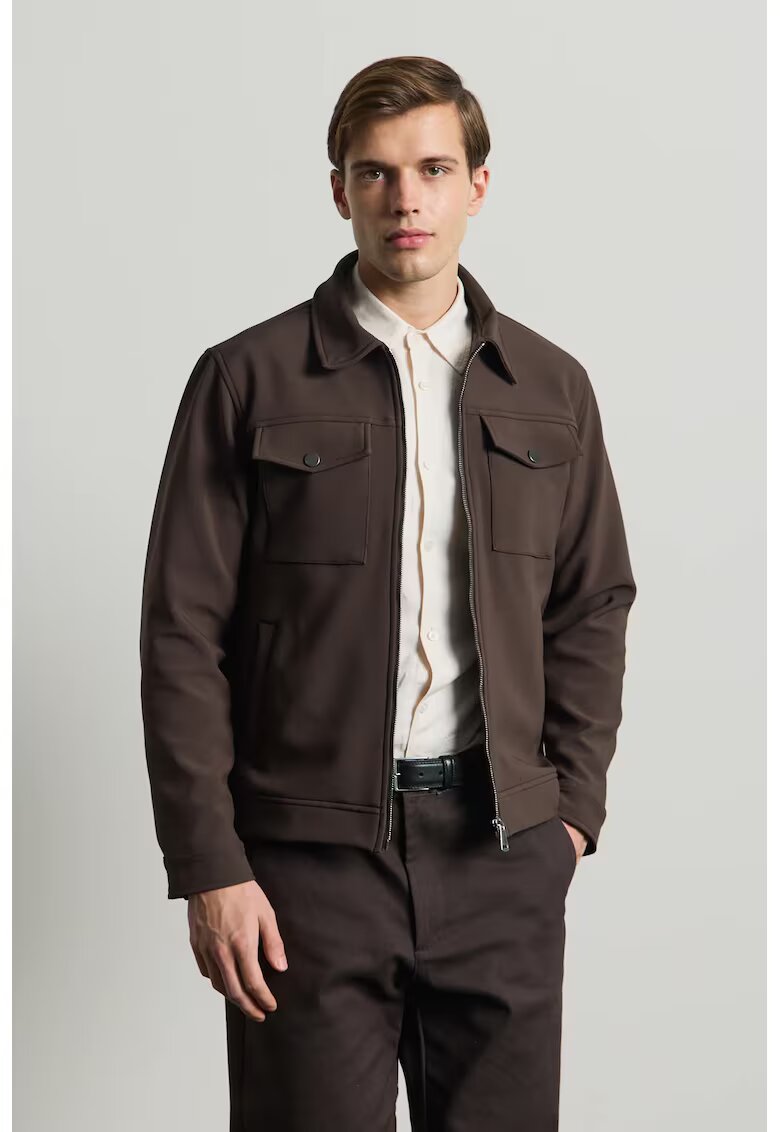 Danger Мъжко яке кафяво синтетично regular fit
