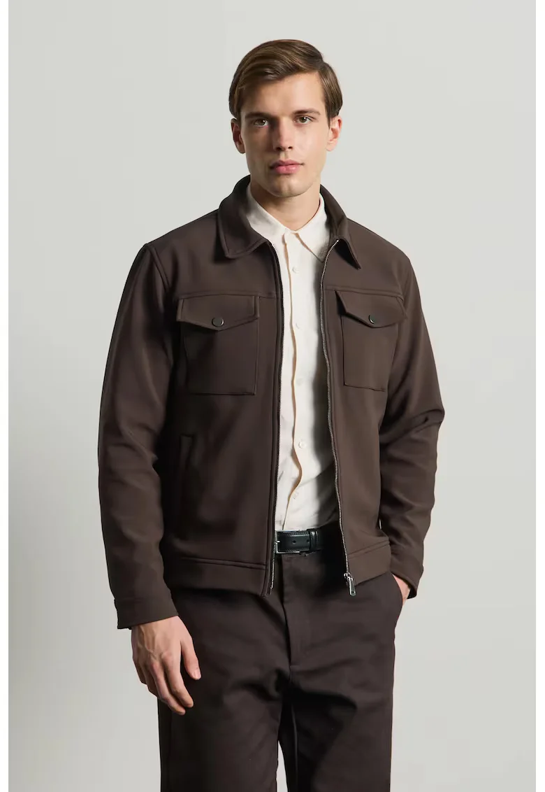 Danger Мъжко яке кафяво синтетично regular fit