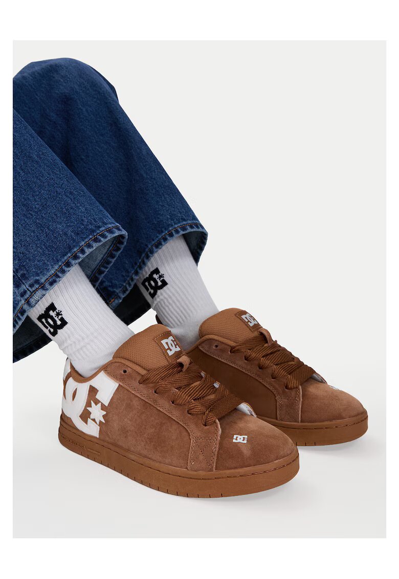 DC Shoes Дамски маратонки от набук - кафяви