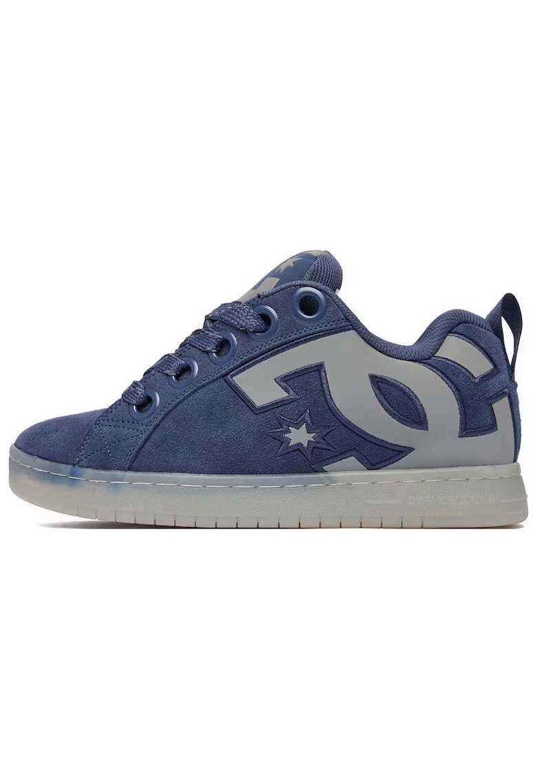 DC Shoes кецове от велур с връзки - синьо лого