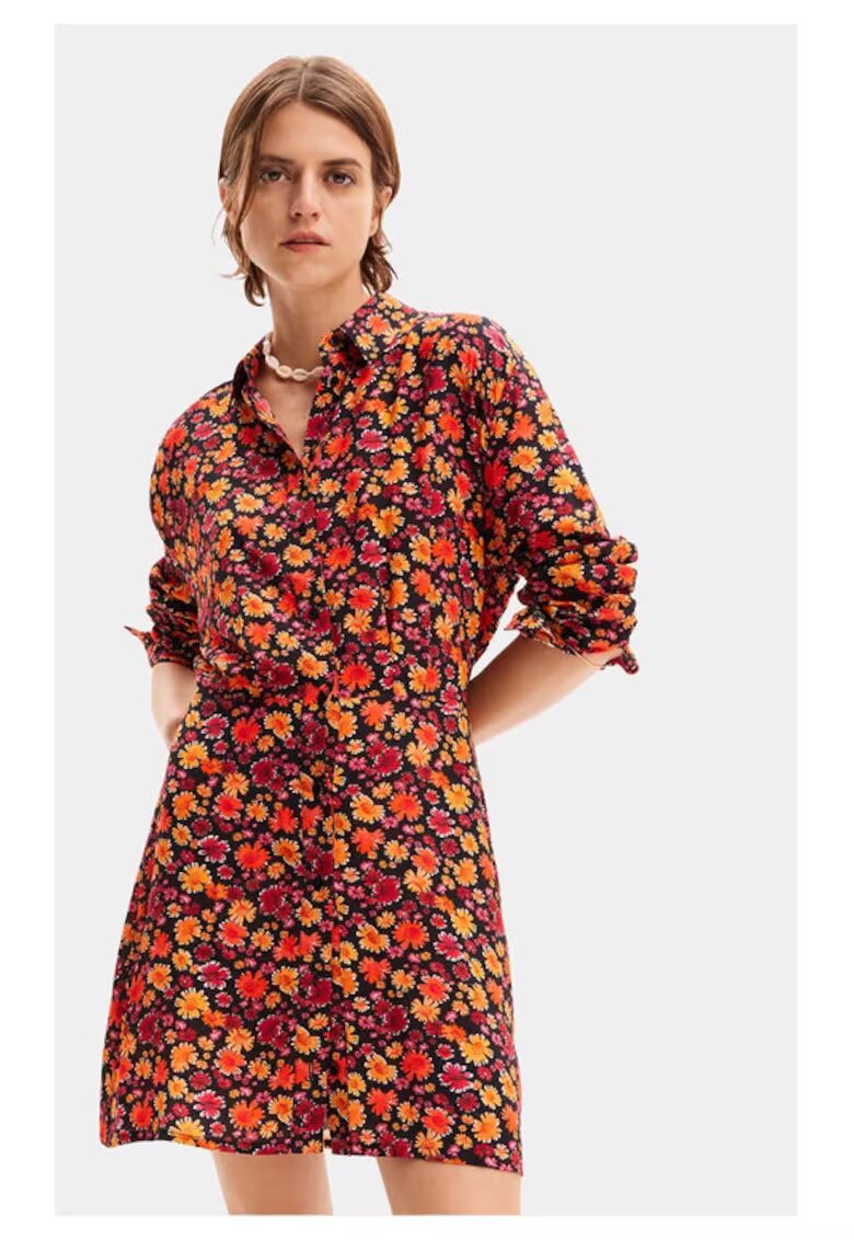 Desigual Дамска рокля - 76725 - Оранжева - Вискоза