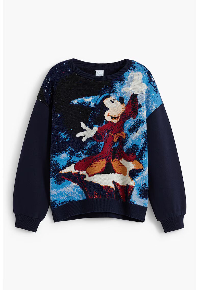 Desigual Суитшърт с шарка на Minnie Mouse - Черен/Син