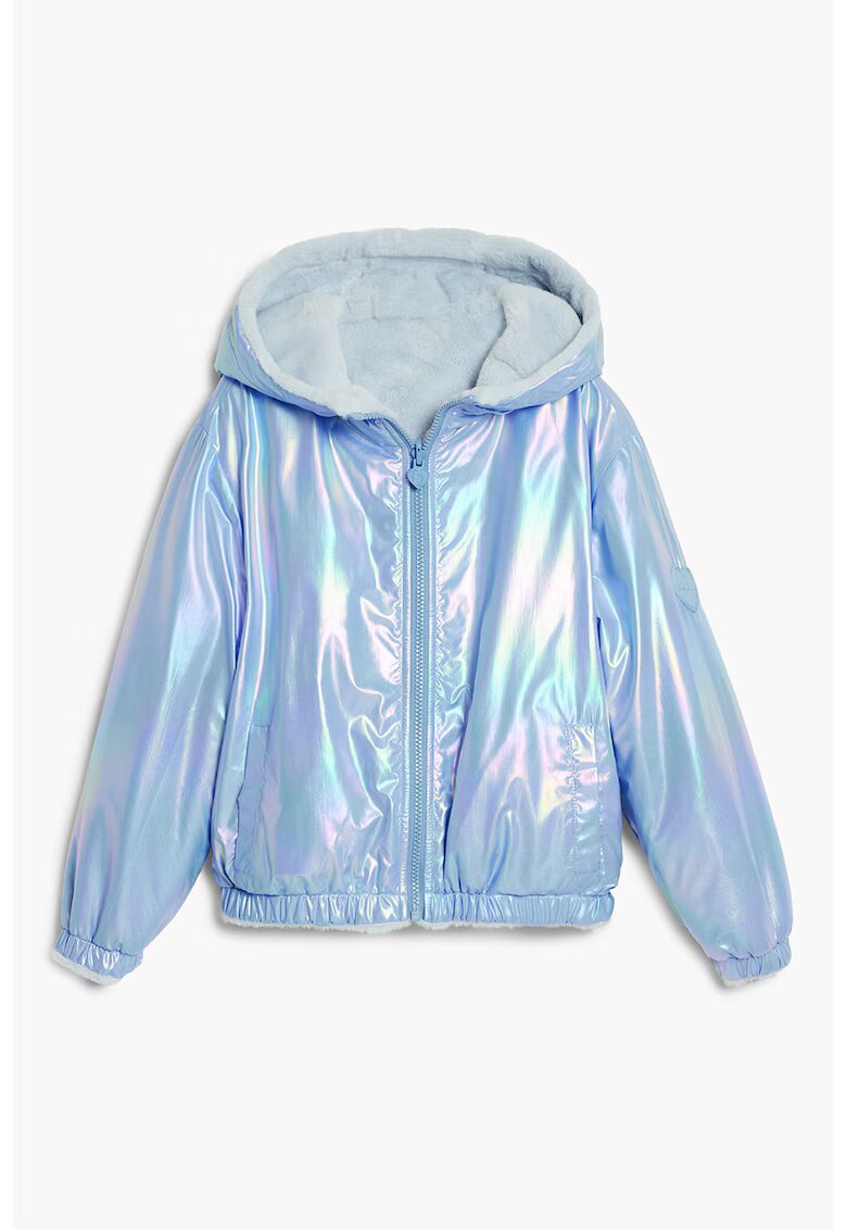 Desigual Яке с качулка и метализиран ефект
