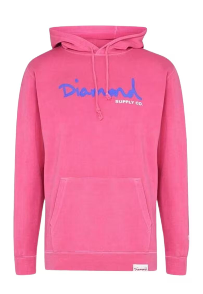 Diamond Supply Мъжка блуза lifestyle - розово - памук и полиестер