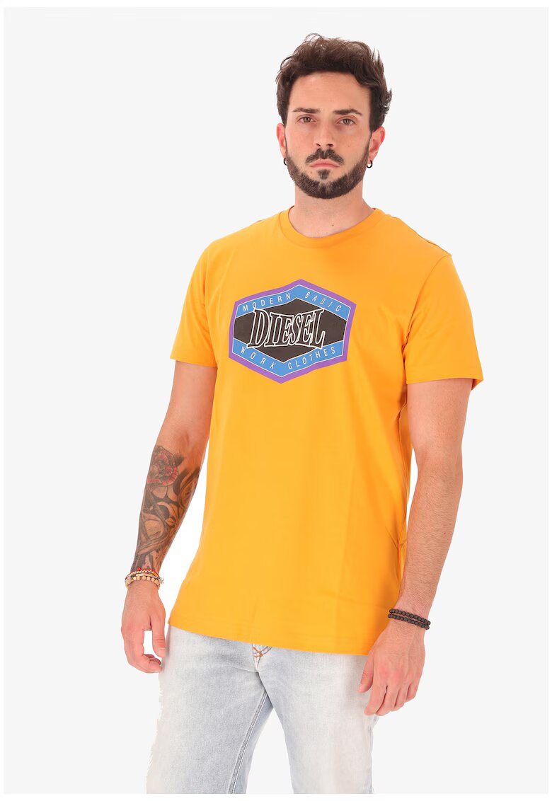 Diesel Памучна тениска с лого