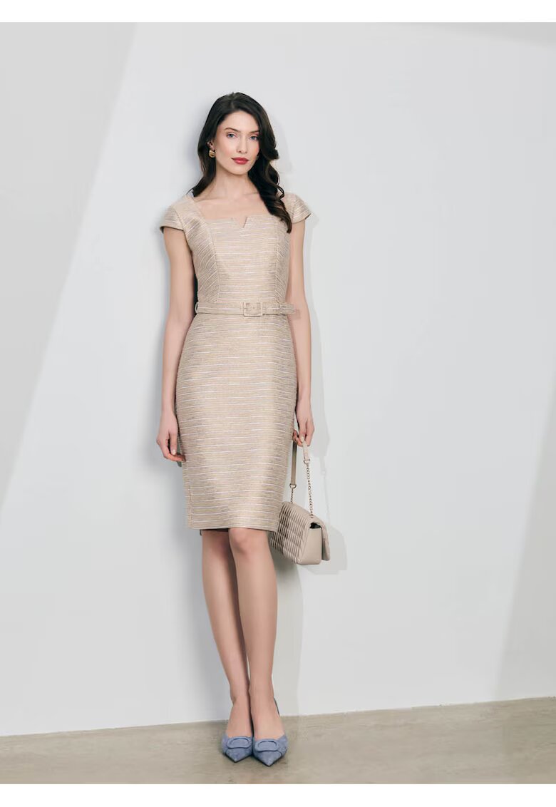 DiKa Fitted Dress With Square Neckline