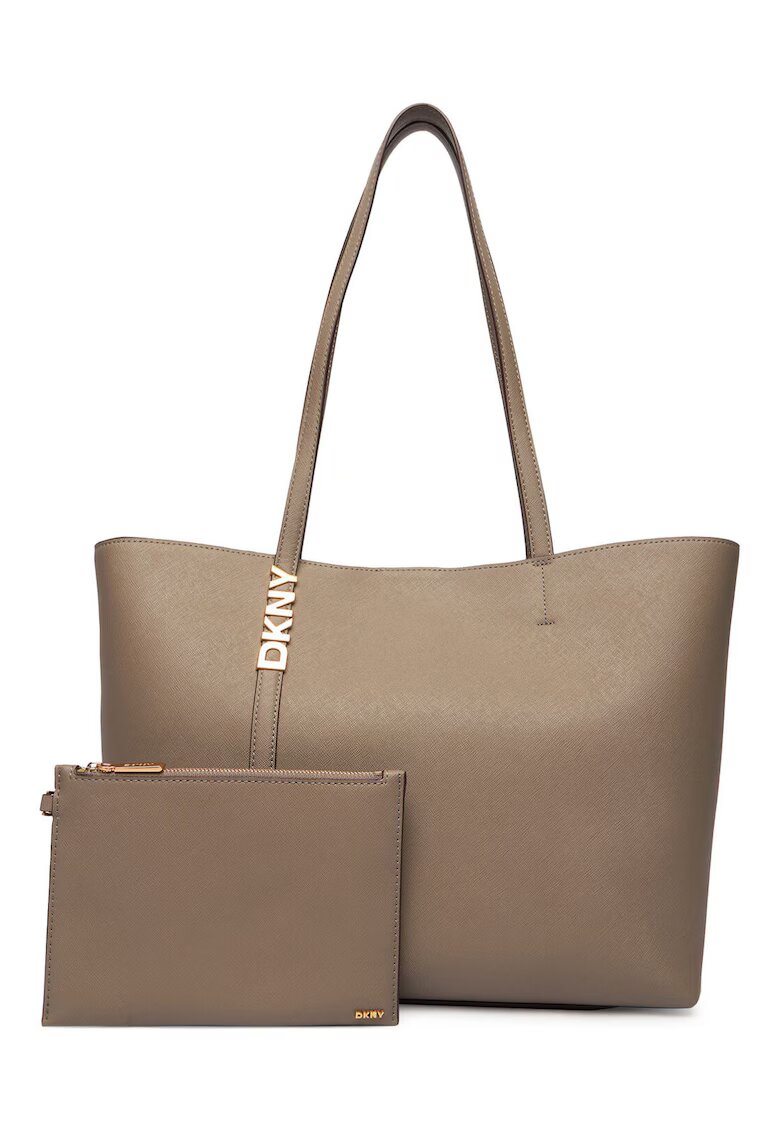 DKNY Дамска чанта - естествена кожа - бежова - Един размер INTL
