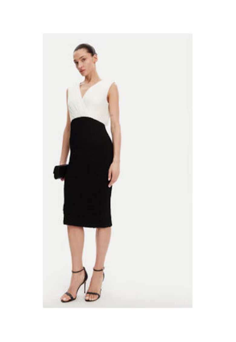 DKNY Кобми рокля DD4KWD80 от полиестер - Бял/Черен