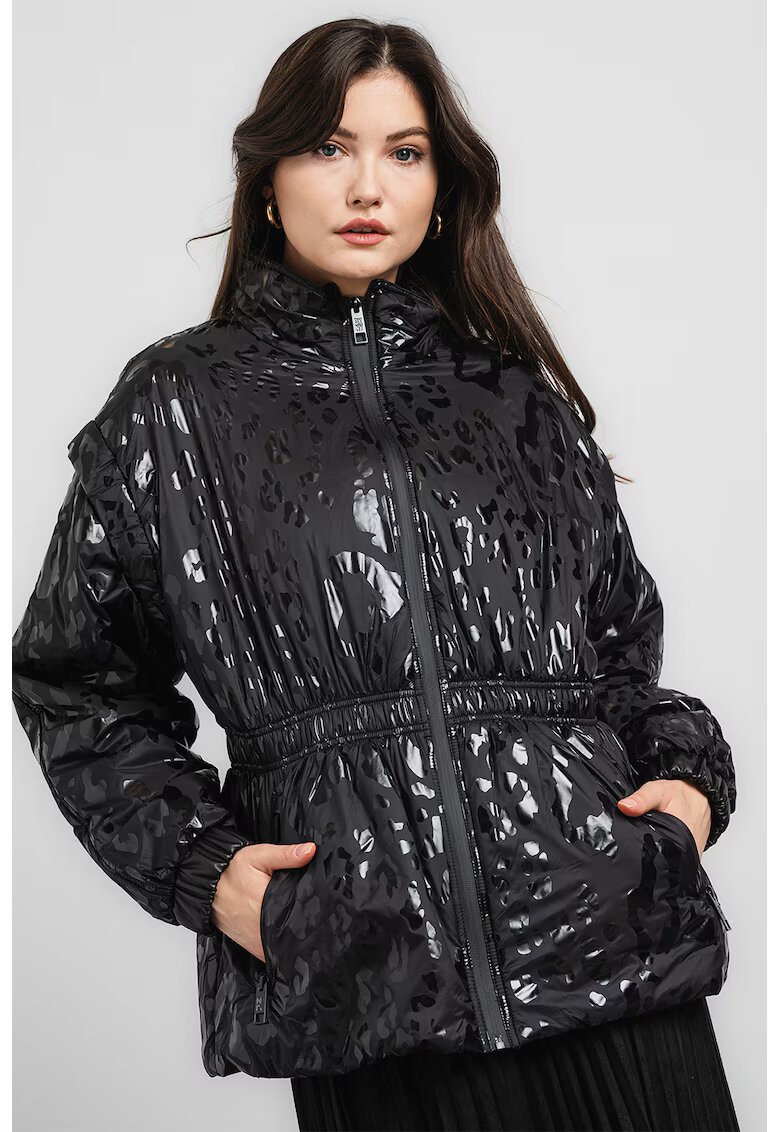 DKNY Яке пухенка с животинска шарка