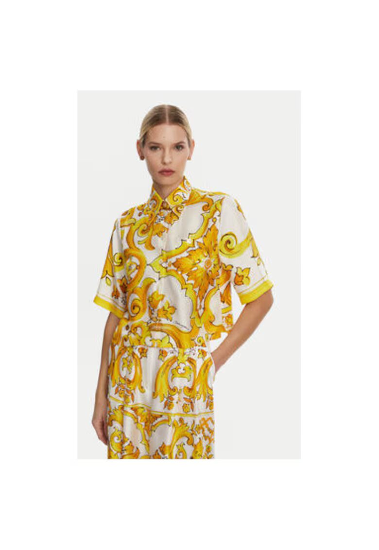 Dolce  Gabbana Дамска риза - 305315403 - Копринена - Жълта