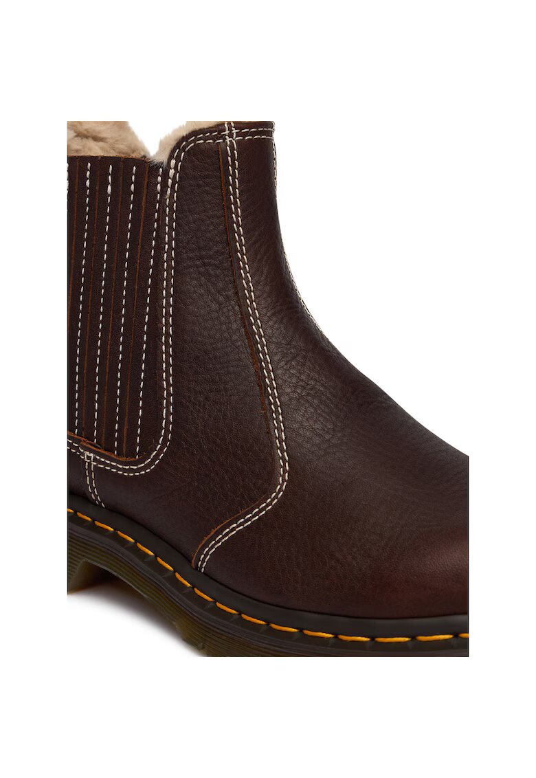 Dr Martens Дамски боти - естествена кожа - цвят - вътрешна част пластмаса
