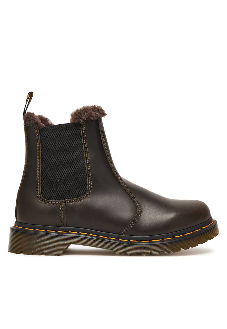 Dr Martens Дамски боти Leonore DM41415 - естествена кожа - кафяви