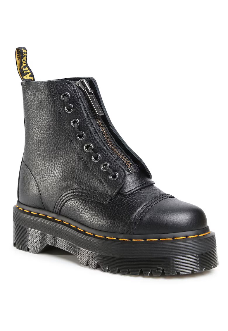 Dr Martens Дамски ботуши - естествена кожа - - закопчаване с цип