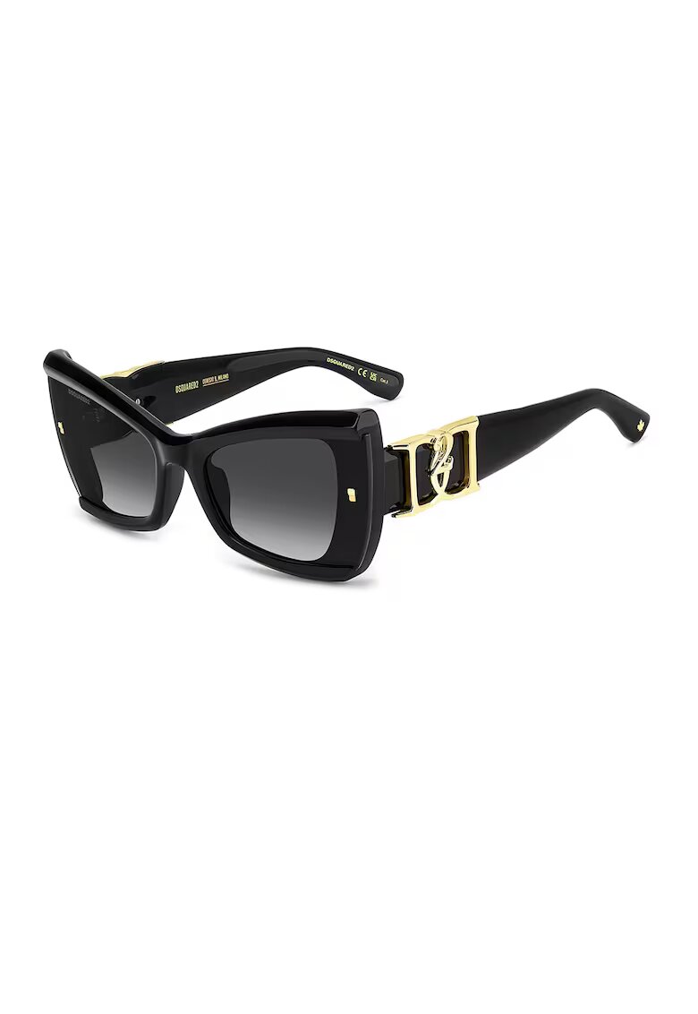Dsquared2 Уголемени слънчеви очила Cat-Eye - Черен