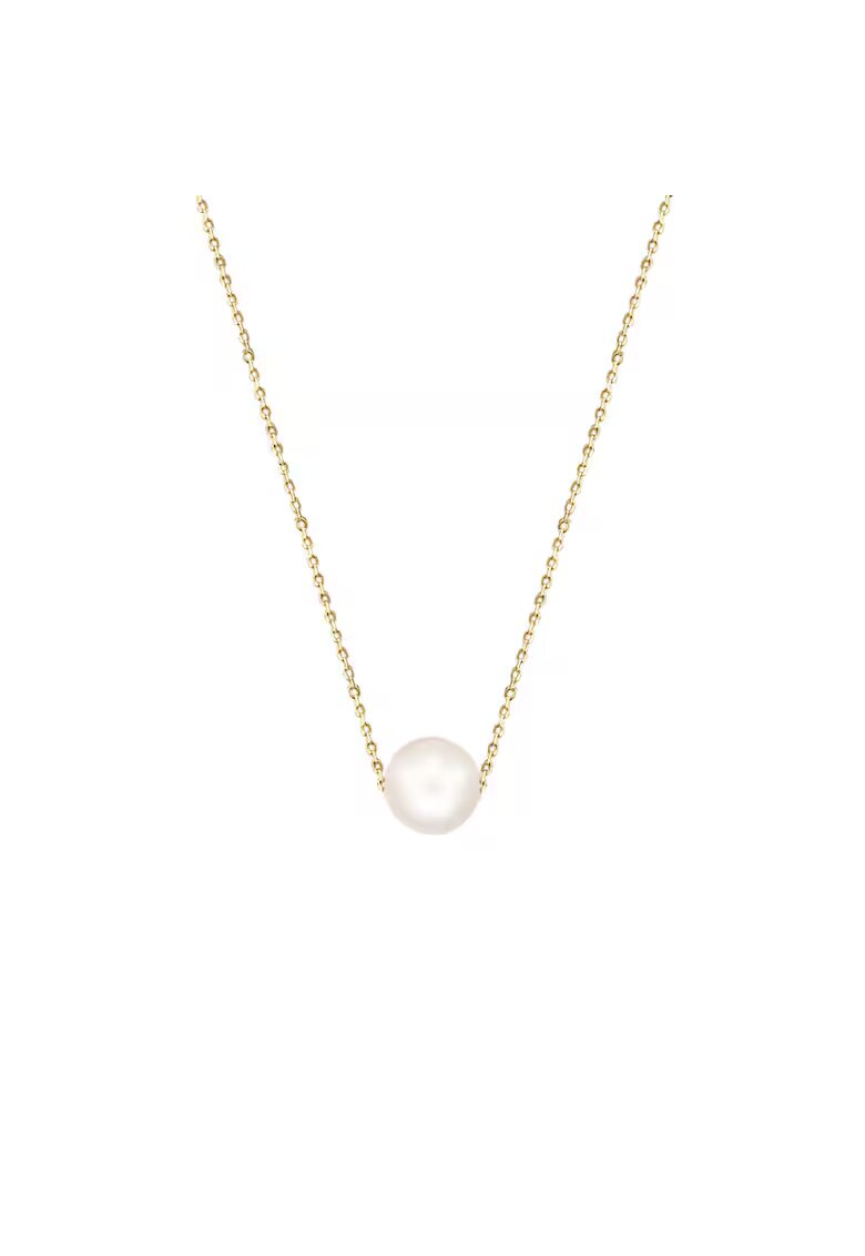 e-Crystal Колие Злато 585 -14К с култивирана перла - верижка 42 см