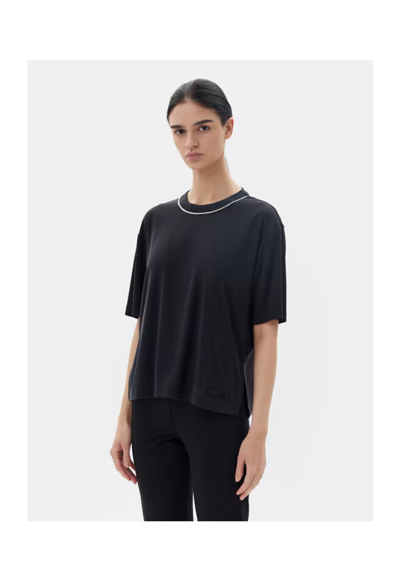 EA7 Дамска тениска Emporio Armani - 7W000340 AF12956 - Модал/Полиестер - Черна
