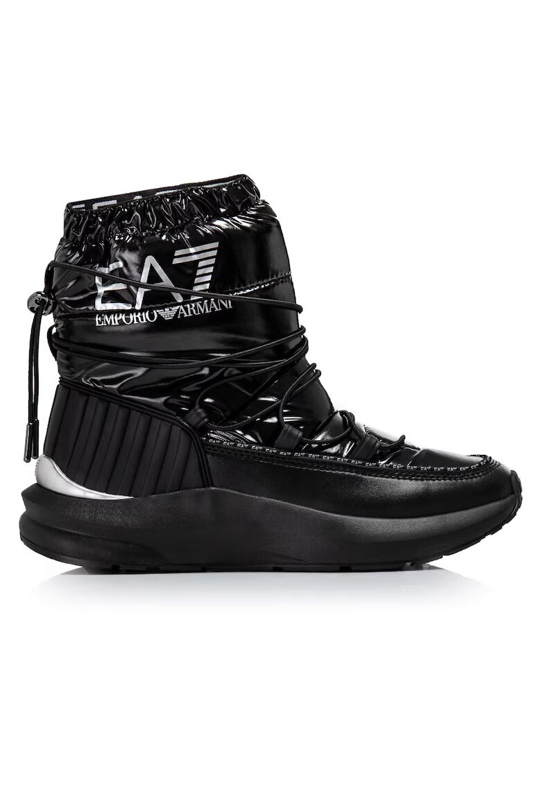 EA7 Дамски боти Emporio Armani черни - синтетика