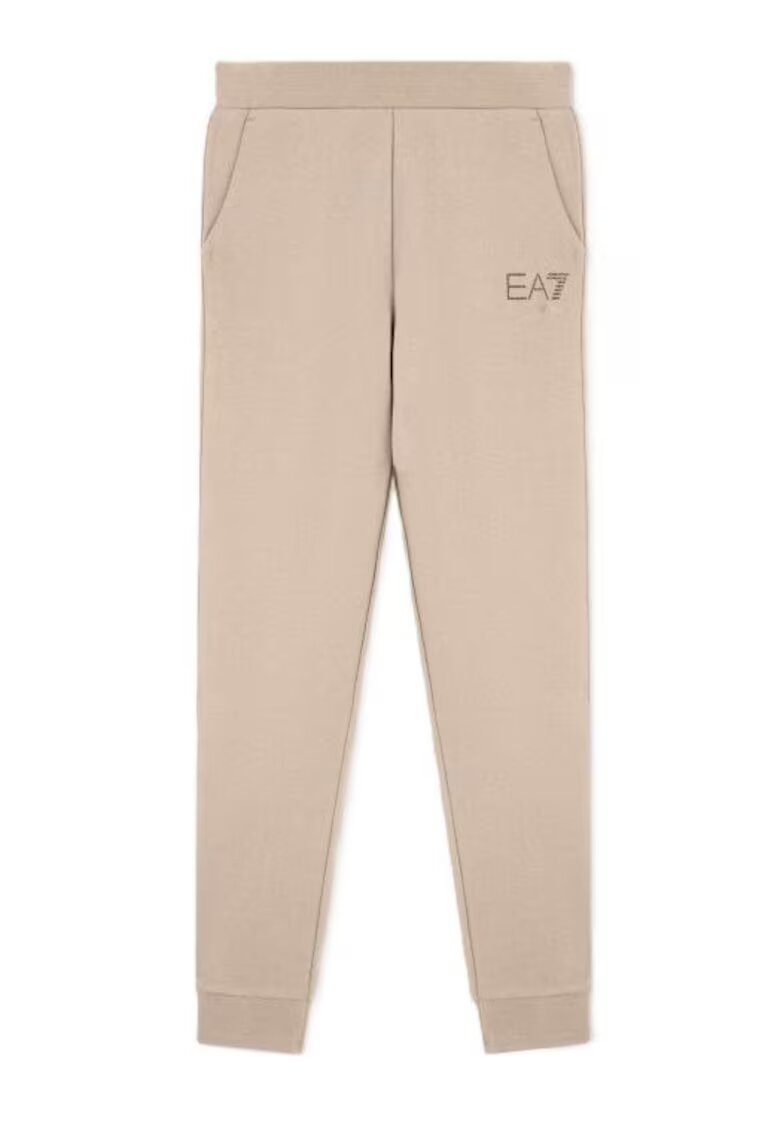 EA7 Дамски панталони TRAIN LOGO SERIES W PANTS CH FANCY STRASS - Памук -