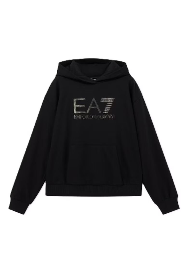 EA7 Детски суичър - Train Visibility Girl Hoodie Rn Br - Памук -