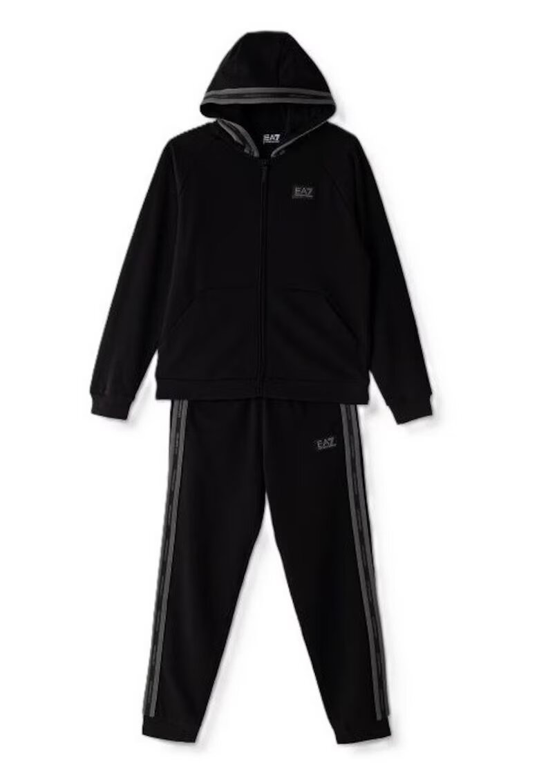 EA7 Тренировъчен комплект TRAIN LOGO SERIES BOY T-SUIT HOODIE FZ CH BR TAPE-7B000375-AF10368-UC001
