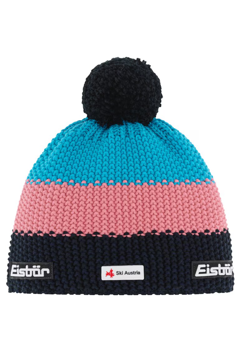 Eisbar Унисекс шапка - Star Pom Pom MU SKA E33140-AUT - Червена - 54-60 см