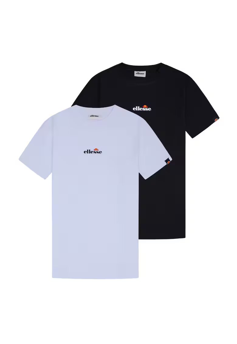 Ellesse Памучни тениски Ollio - 2 части - Бял/Тъмнозелен