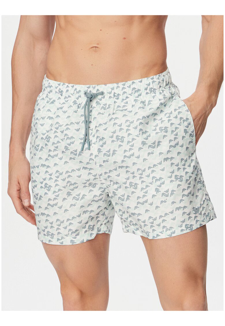 Emporio Armani Мъжки бански шорти - многоцветни - полиестер - кройка Regular Fit