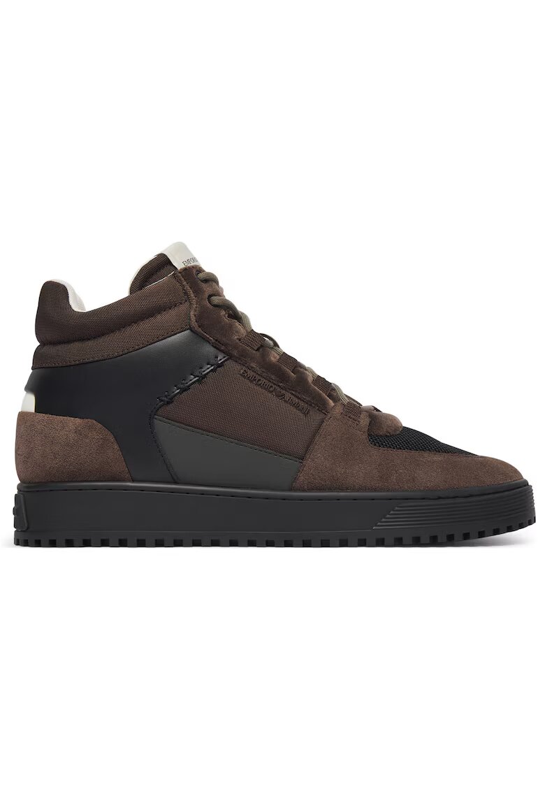 Emporio Armani мъжки високи кожени кецове с връзки 0000306429697_41 - кафяви