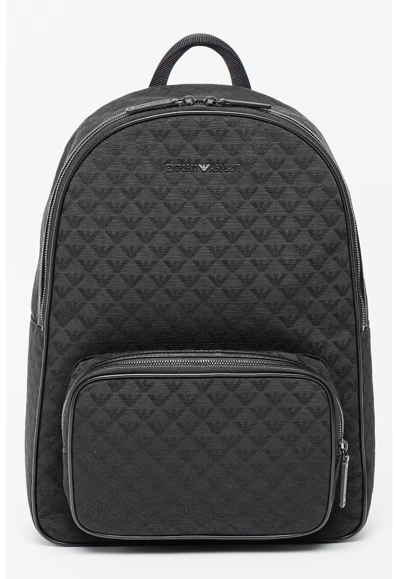 Emporio Armani Раница с монограм и преден джоб