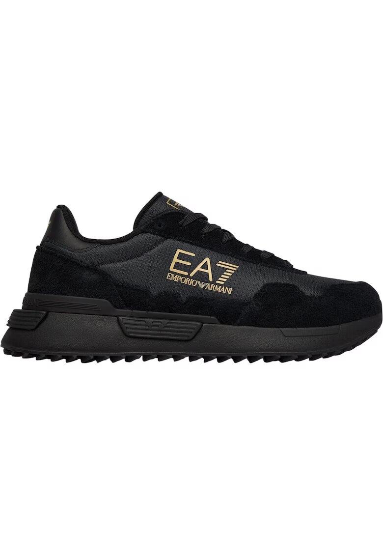 Emporio Armani Спортни обувки EA7 Vintage Running - Найлон - Черен - Златист - Златист/Черен