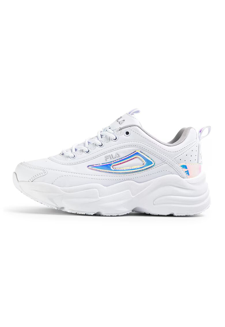 Fila Скосени спортни обувки Skye от еко кожа - Черен/Сребрист
