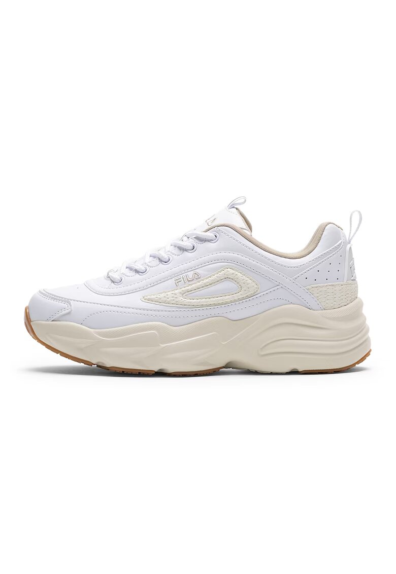 Fila Скосени спортни обувки Skye от еко кожа - Бял/Бледо розово