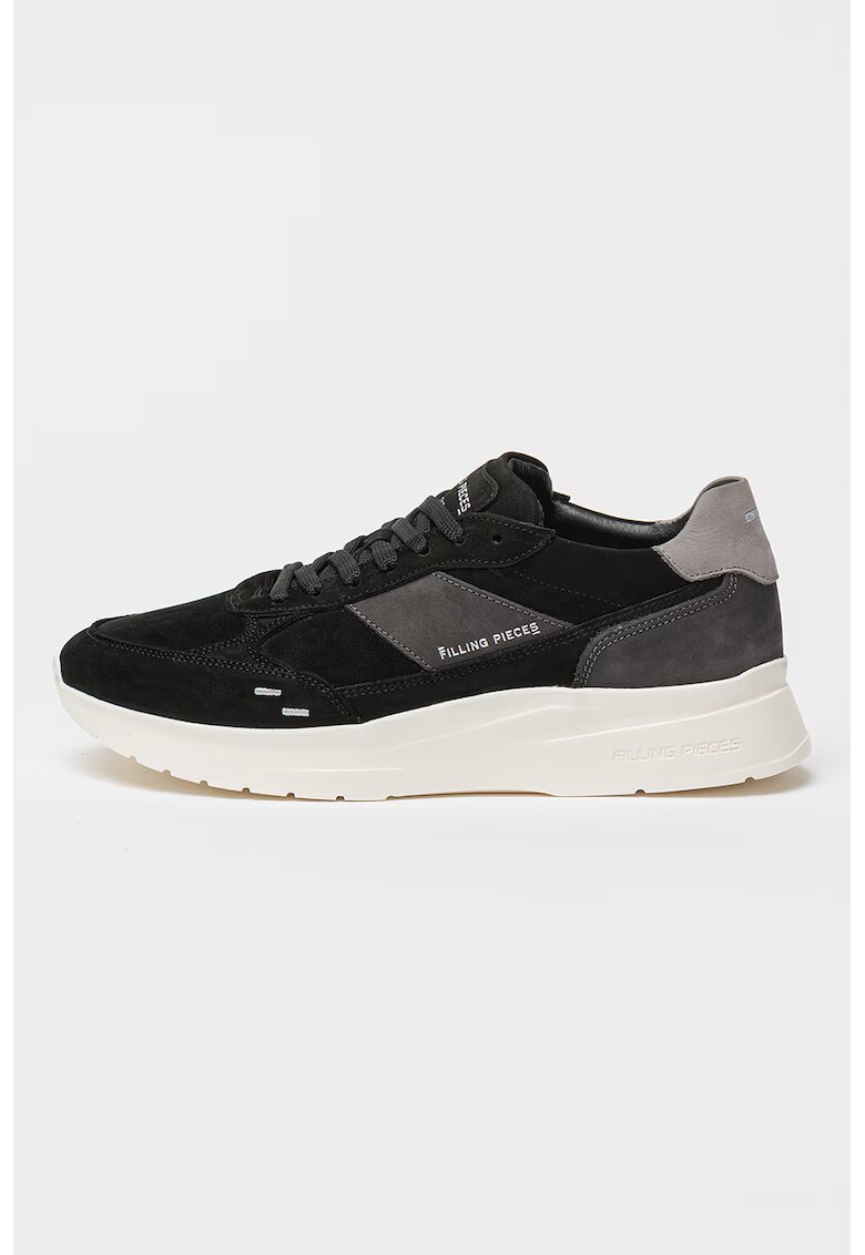 Filling Pieces Велурени спортни обувки Jet - Черен/Сив