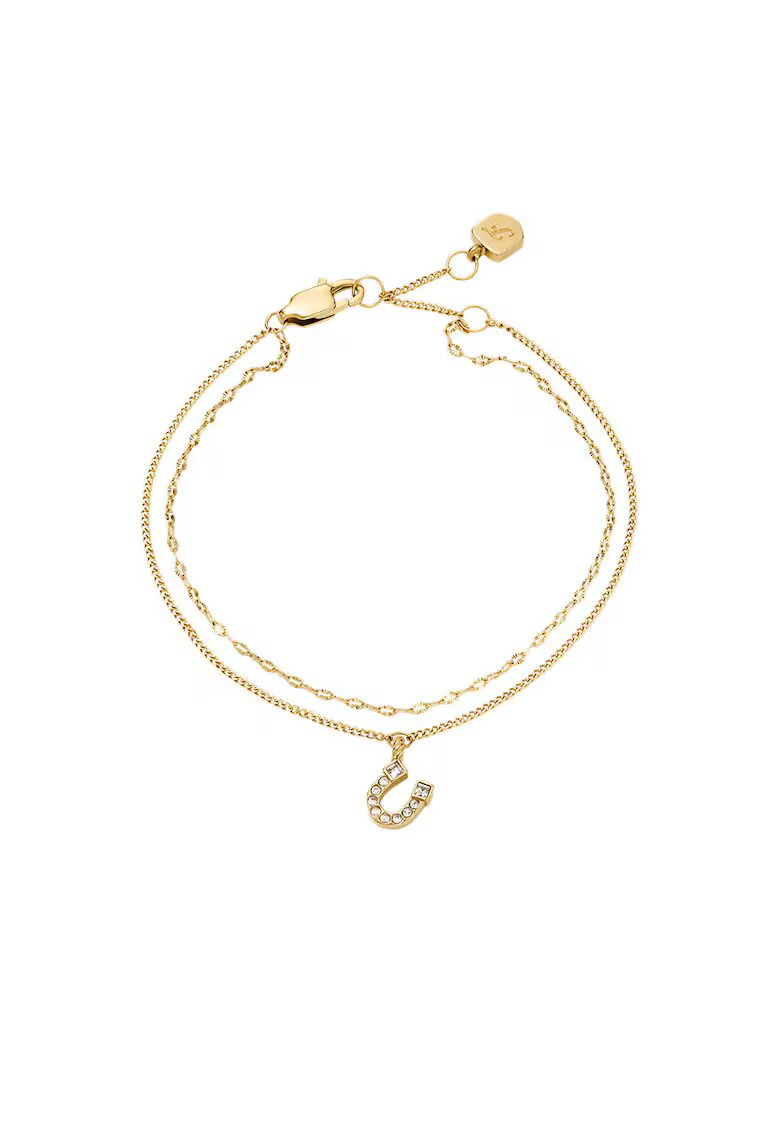 Fossil Двуредова гривна с висулка