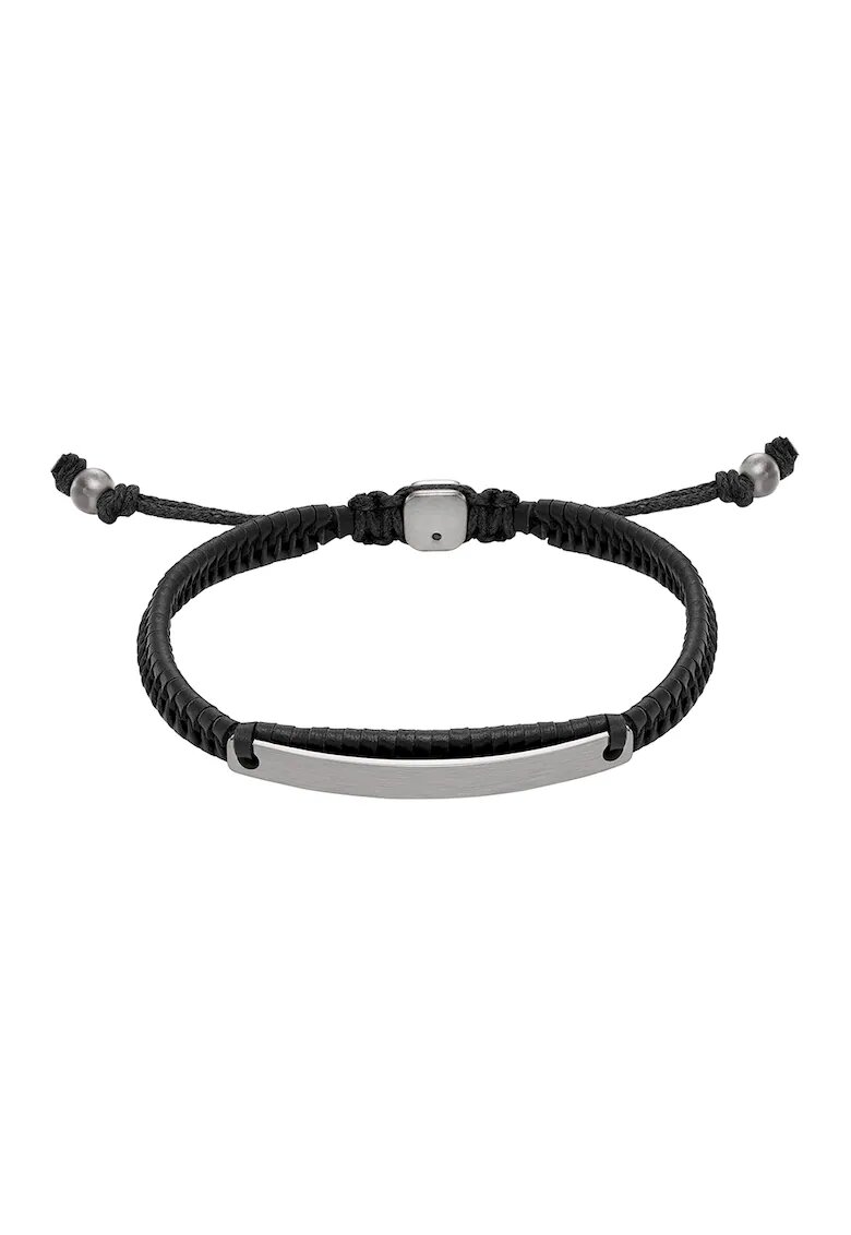 Fossil Гривна от неръждаема стомана и кожа