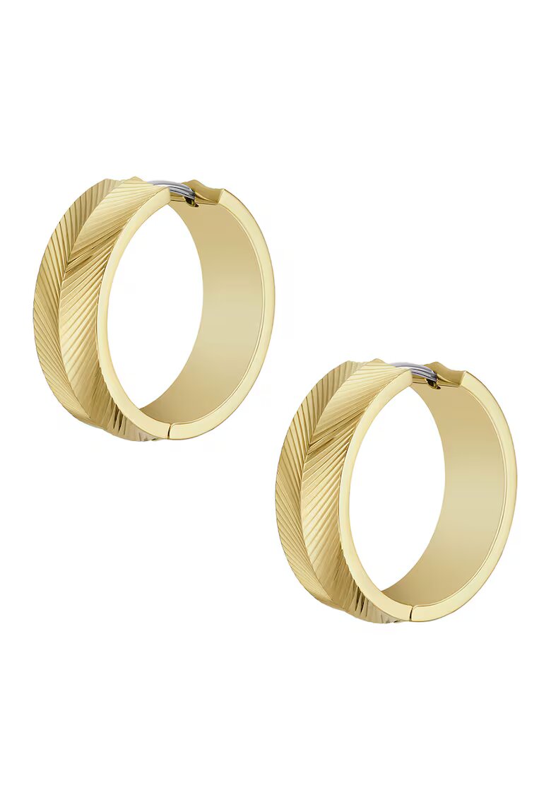 Fossil Обеци от неръждаема стомана с релеф