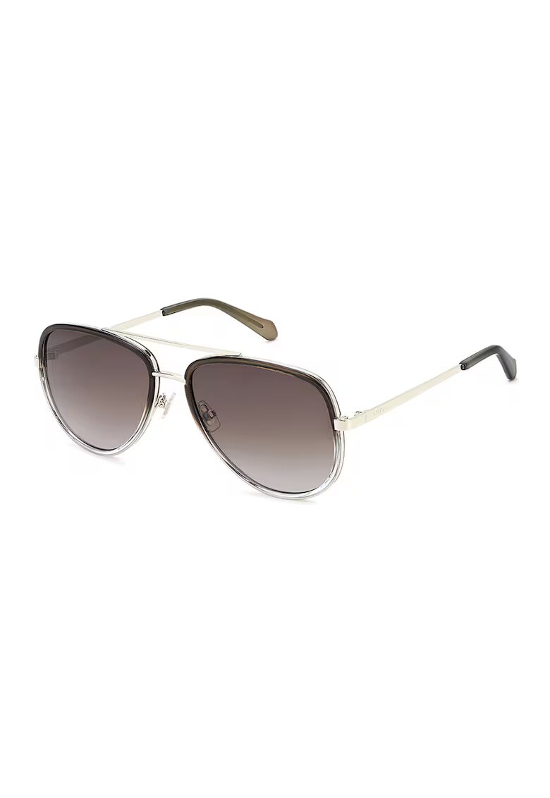 Fossil Слънчеви очила Aviator с градиента - Златист